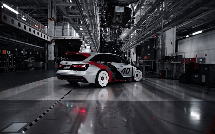 Audi RS6 GTO Concept, 2021, ulkopuoli, n&#228;kym&#228; edest&#228;, RS6 Avant, RS6-viritys, saksalaiset urheiluautot, Audi