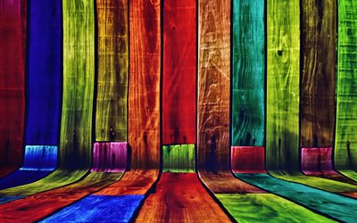 colorful wooden planks, 4k, vertical wooden boards, wooden fence, colorful wooden texture, wood planks, wooden textures, wooden backgrounds, colorful wooden boards, wooden planks, rainbow backgrounds
