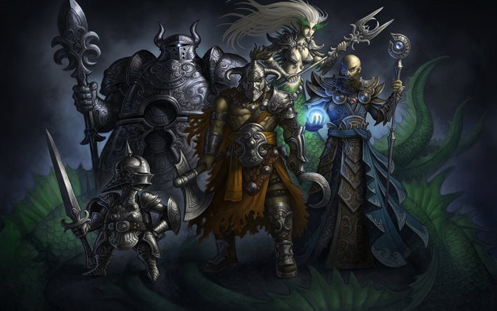 Heroes Skurkar, Rustning, Sv&#228;rd, Krigare, Magi