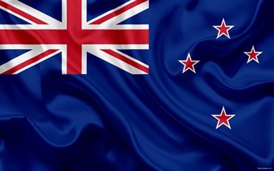 Bandiera della Nuova Zelanda, 4k, nazionale, bandiera, simbolo, Nuova Zelanda, seta