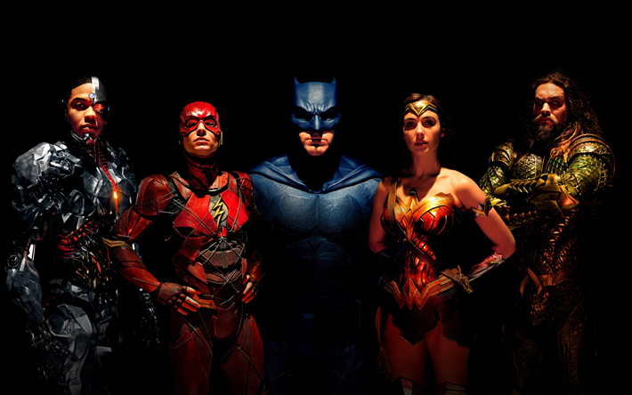 Justice League En 2017, Le Flash, Batman, Wonder Woman, Gal Gadot, Aquaman, Cyborg, Ezra Miller, Ray Fisher, Bruce Wayne, Diana Prince