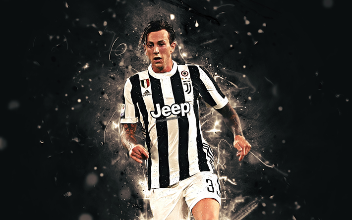 Bernardeschi, match, joy, italian footballers, Juventus FC, midfielder, soccer, Serie A, Federico Bernardeschi, neon lights, Juve, Bianconeri