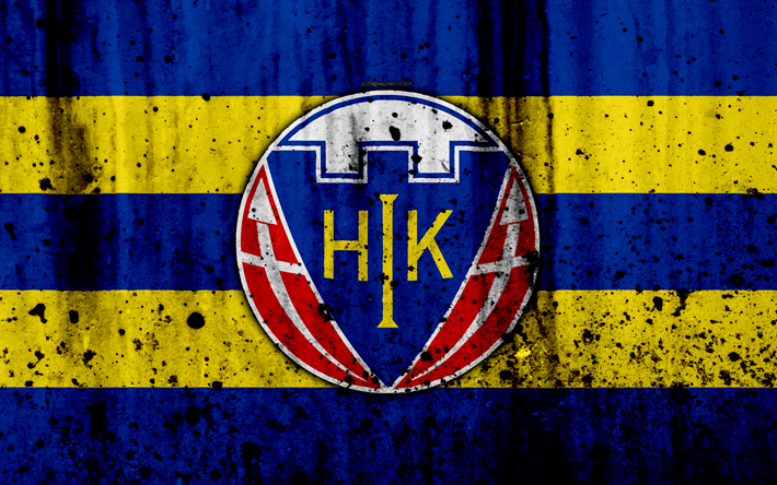 4k, FC Hobro, grunge, fotboll, Danska Superliga, football club, Danmark, Hobro, kreativa, logotyp, sten struktur, Hobro FC