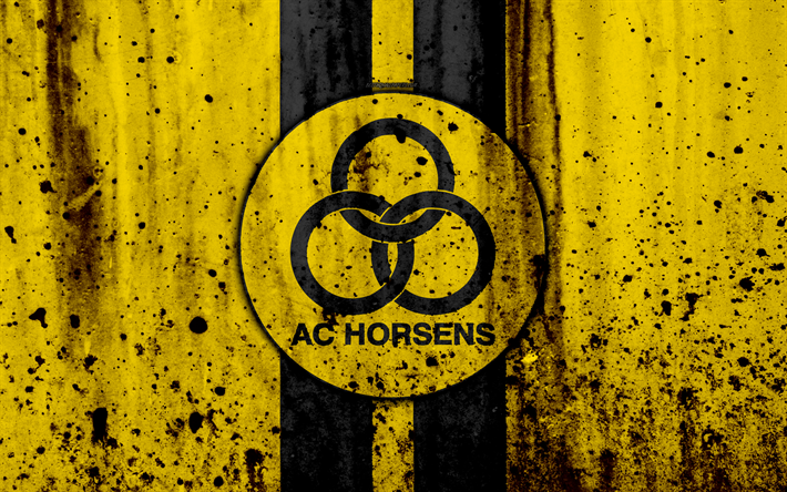 4k, FC Horsens, الجرونج, كرة القدم, الدنماركية Superliga, نادي كرة القدم, الدنمارك, Horsens, الإبداعية, شعار, الحجر الملمس, Horsens FC