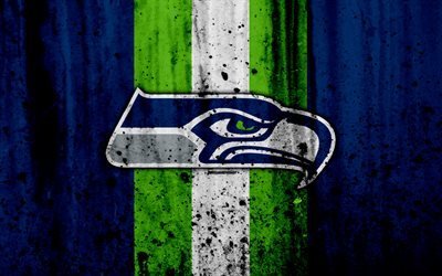 Download wallpapers 4k Seattle Seahawks grunge NFL 