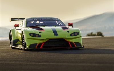 Aston Martin Racing Vantage GTE, hile modunu a&#231;ın, 2018 araba, yol, yeni Vantage, Aston Martin