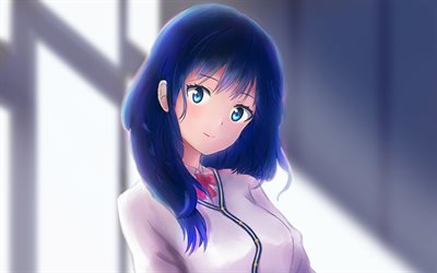 Rikka Takarada, 4k, manga, artwork, SSSS Gridman, Takarada Rikka