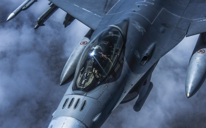A General Dynamics F-16 Fighting Falcon, ca&#231;a americano, EUA, americana de avi&#245;es de combate, F-16, Fighting Falcon, USAF