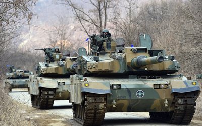 K2 Black Panther, South Korean main battle tank, modern armored vehicles, tanks, South Korea, MBT