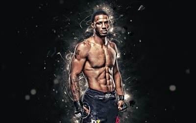 Karl Roberson, 4k, white neon lights, american fighters, MMA, UFC, Mixed martial arts, Karl Roberson 4K, UFC fighters, MMA fighters