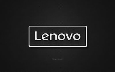 Lenovo logo in pelle, nero di pelle, emblema, Lenovo, creativo, arte, sfondo nero, logo Lenovo