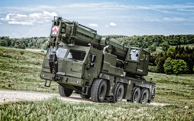 Liebherr G-LTM 1090, truck crane, military crane, military vehicles, armored truck crane, Liebherr
