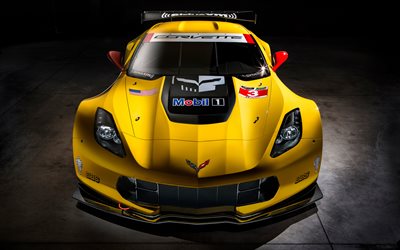 Chevrolet Corvette C7 R GT2, vista frontal, 2019 carros, carros de corrida, 2019 Chevrolet Corvette C7, os carros americanos, Chevrolet