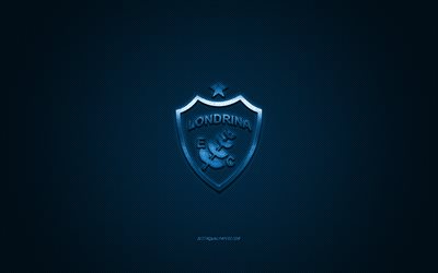 Londrina EC, Brazilian football club, Serie B, blue logo, blue carbon fiber background, football, Parana, Brazil, Londrina EC logo, Londrina Esporte Clube