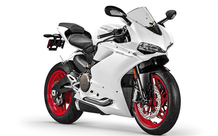 Ducati 959 Panigale Espiado, 2020, blanco de los deportes de bicicleta, nuevos blancos 959 Panigale, deportivo italiano de motos, Ducati