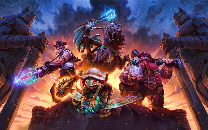 Retter Von Uldum, 4k, Warcraft Yuva Kahramanları, 2019 oyunları, poster