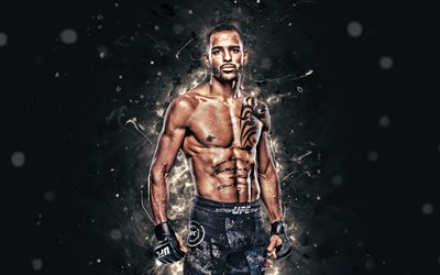 Danny Roberts, 4k, white neon lights, English fighters, MMA, UFC, Mixed martial arts, Danny Roberts 4K, UFC fighters, MMA fighters