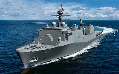 USS Harrisburg, LPD-30, amphibious transport dock, United States Navy, US army, battleship, US Navy, San Antonio-class, HDR