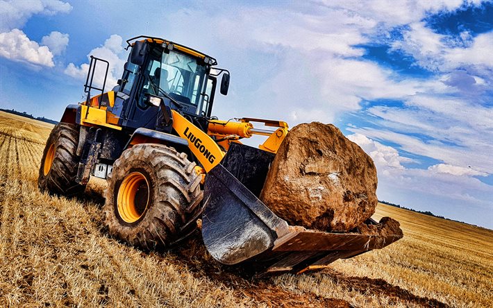 LiuGong CLG 856H, 4k, front loader, 2020 tractors, agriculture concepts, construction machinery, loader in career, special equipment, construction equipment, LiuGong, HDR