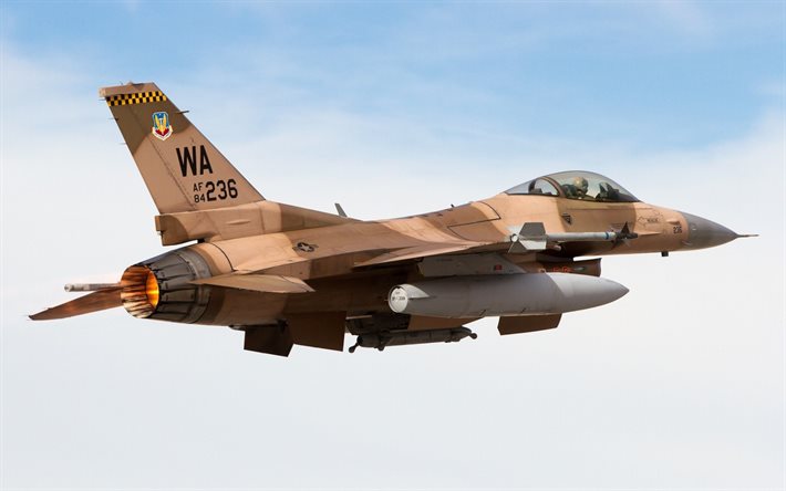 General Dynamics F-16 Fighting Falcon, amerikkalainen h&#228;vitt&#228;j&#228;, Yhdysvaltain ilmavoimat, F-16 Falcon, sotilaskoneet, taistelukoneet