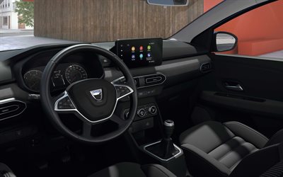 2021, Dacia Logan, interior, inside view, dashboard, Logan 2021 interior, Renault Logan 2021 interior, french cars, Dacia