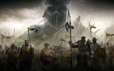 For Honor, 2017, 4k, Knights, Blackstone Legions, Vikings, Samurai