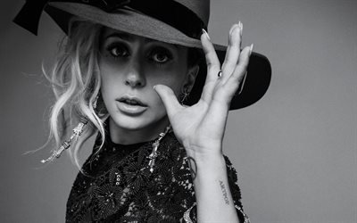 Lady Gaga, retrato, rubia, cantante, actriz