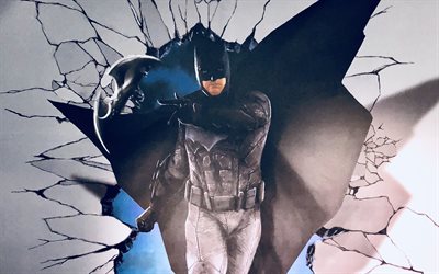 Batman, arte, super-her&#243;is, 2017 filme, Ben Affleck, Liga Da Justi&#231;a