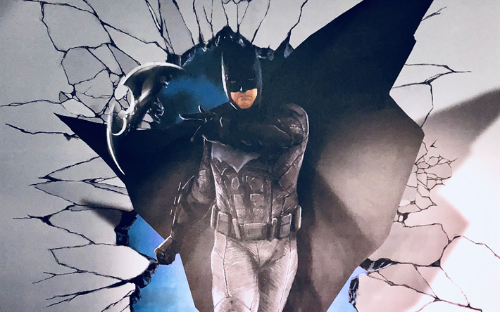 Download wallpapers Batman, art, superheroes, 2017 movie, Ben Affleck,  Justice League for desktop free. Pictures for desktop free