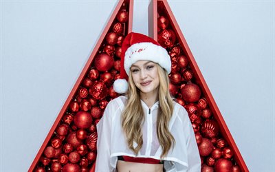 Gigi Hadid, 2017, Reebok Natale, top-model, bionda, bellezza
