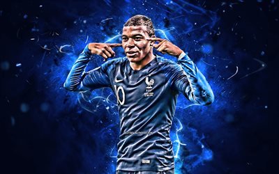 Kylian Mbappe, goal, FIFA World Cup 2018, french footballers, FFF, match, France National Team, Mbappe, soccer, football, French football team