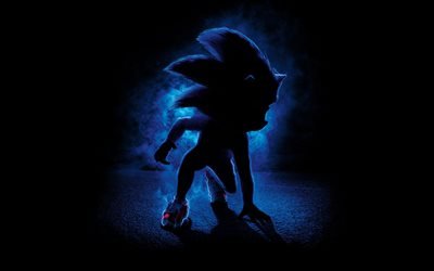 Sonic the Hedgehog, 2019, poster, promo, caratteri, americano nuovo film, Sonic