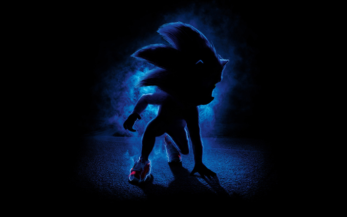 Sonic the Hedgehog, 2019, poster, promo, caratteri, americano nuovo film, Sonic