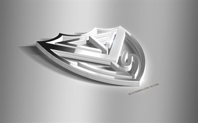 Club Atletico Velez Sarsfield, 3D steel logo, Argentinean football club, 3D emblem, Liniers, Buenos Aires, Argentina, Superleague, Velez metal emblem, Argentine Primera Division, football, creative 3d art, Velez Sarsfield