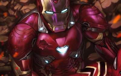Iron Man, superheroes, Anthony Stark, IronMan, art, Marvel Comics