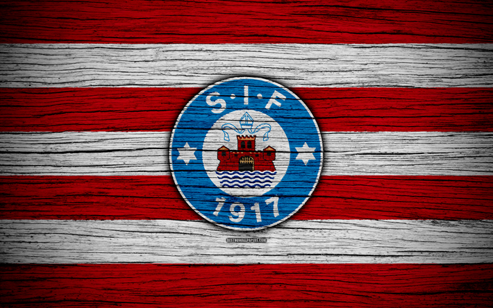 Silkeborg, 4k, football, Danish Superliga, soccer, Denmark, Silkeborg FC, creative, logo, wooden texture, football club, FC Silkeborg