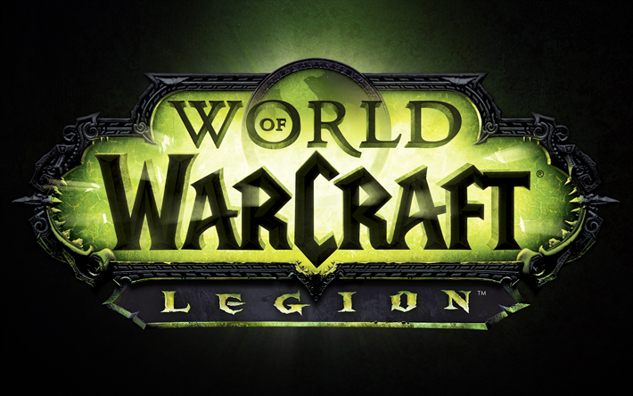World of Warcraft Legion, 4k, logo, WoW, World of Warcraft, WoWL