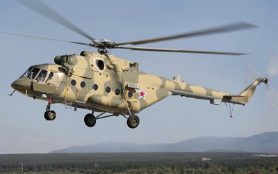Mi-8, Russo de transporte de helic&#243;ptero, Mi-17, For&#231;a A&#233;rea Russa, pouso de helic&#243;ptero