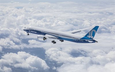 Il Boeing 787 Dreamliner, 4k, passeggero, aereo, aviazione civile, il Boeing 787, Boeing