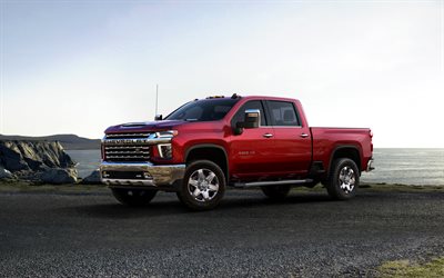 2020, Chevrolet Silverado 2500 Ağır, kırmızı bir kamyonet, yeni kırmızı Silverado, 2500HD, Amerikan suv, Chevrolet