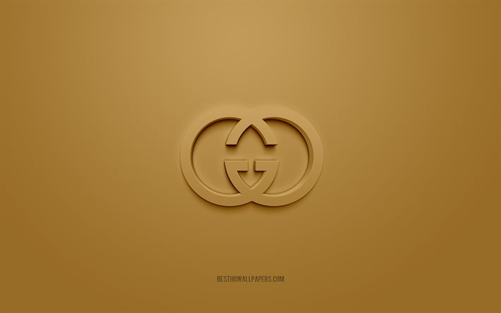 Download wallpapers Gucci logo, gold background, Gucci 3d logo, 3d art,  Gucci, brands logo, gold 3d Gucci logo for desktop free. Pictures for  desktop free