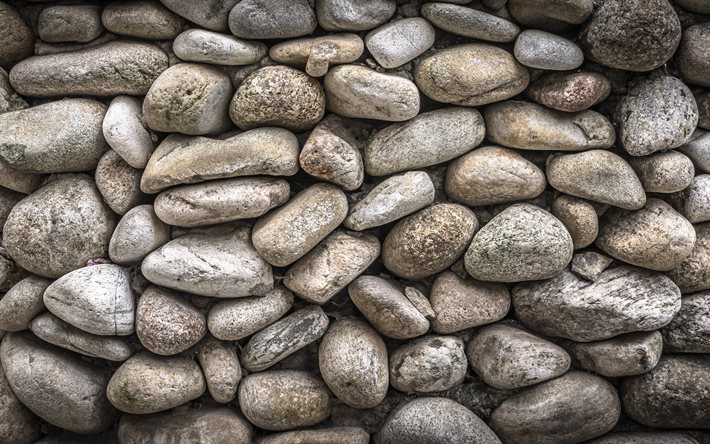 茶色の石, 4k, 灰色の石の質感, 小石の背景, 砂利のテクスチャ, 小石のテクスチャ, 石の背景, 茶色の小石, 茶色の背景, ぺブル, 茶色の小石のテクスチャ