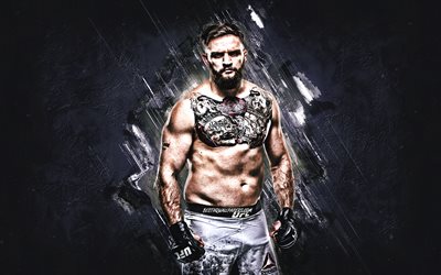 John Phillips, UFC, MMA, Walesin taistelija, muotokuva, harmaa kivitausta, Ultimate Fighting Championship