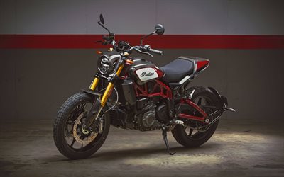 4k, Indian FTR Carbon, garagem, 2021 bicicletas, superbikes, 2021 Indian FTR Carbon, Indian Motorcycle