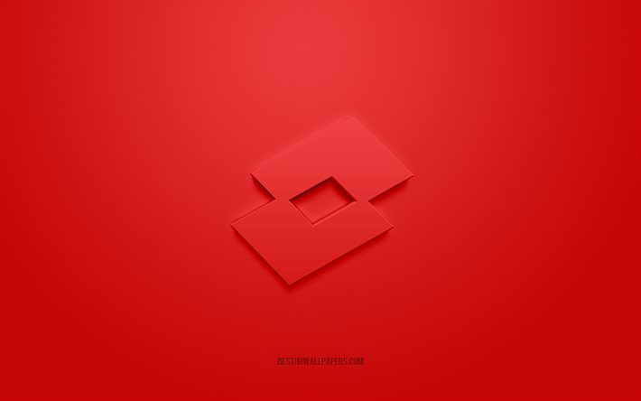 Logo de loto, fond rouge, logo 3d de loto, art 3d, loto, logo de marques, logo de loto, logo de loto 3d rouge