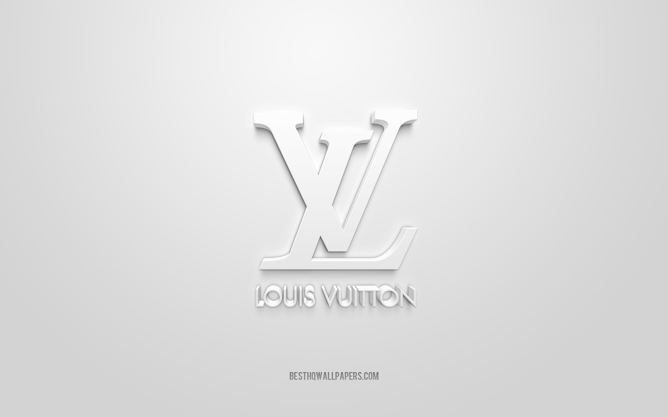 Download wallpapers Louis Vuitton logo, white background, Louis