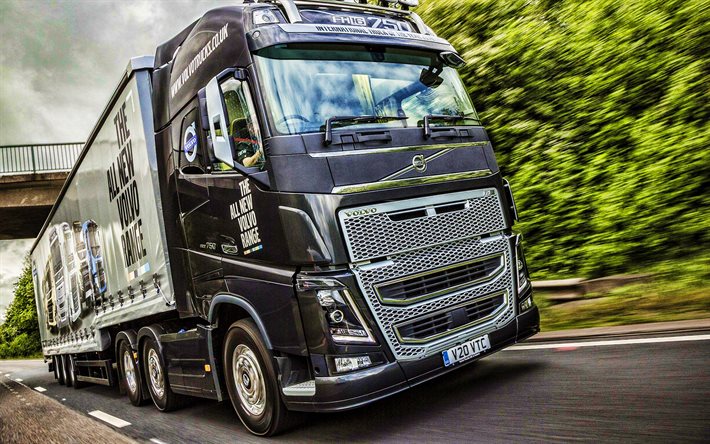 volvo fh16 750, autobahn, hdr, 2020 lkw, g&#252;terverkehr, lkw, volvo