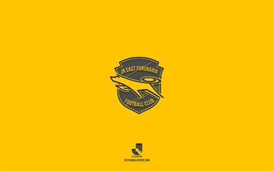 JEF United Chiba, yellow background, Japanese football team, JEF United Chiba emblem, J2 League, Japan, football, JEF United Chiba logo