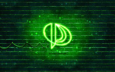 Palit green logo, 4k, green brickwall, Palit logo, brands, Palit neon logo, Palit