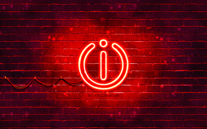 Indesit red logo, 4k, red brickwall, Indesit logo, brands, Indesit neon logo, Indesit